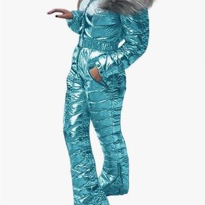 Metallic Blue Women's Jumpsuit